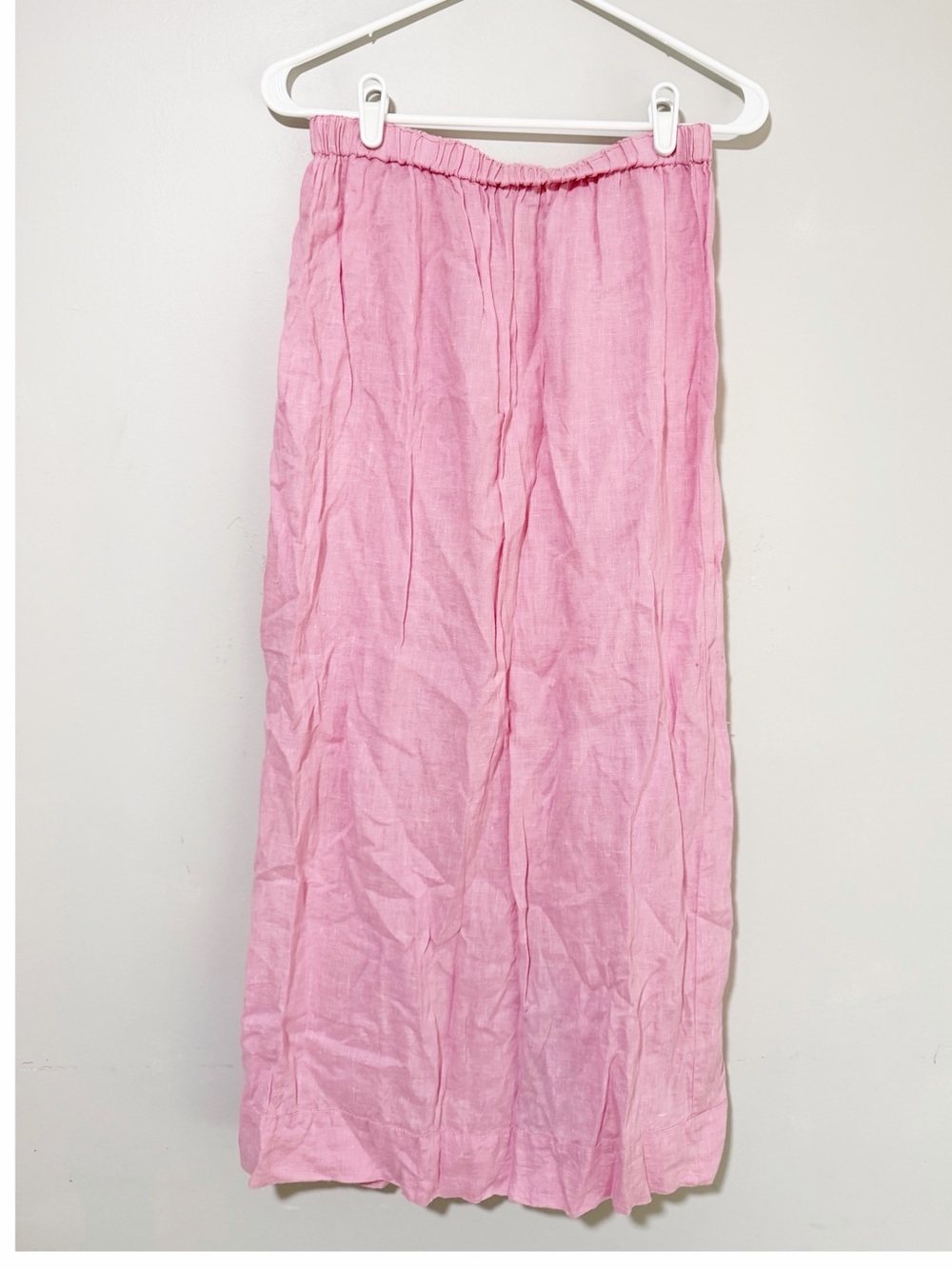 Flax linen skirt pink size small